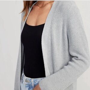 Old Navy Open Front Minimalist Grey Relaxed Fit Knit Cardigan with Pockets